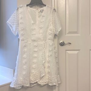 Women’s Off White Pom Pom Dress, Size M